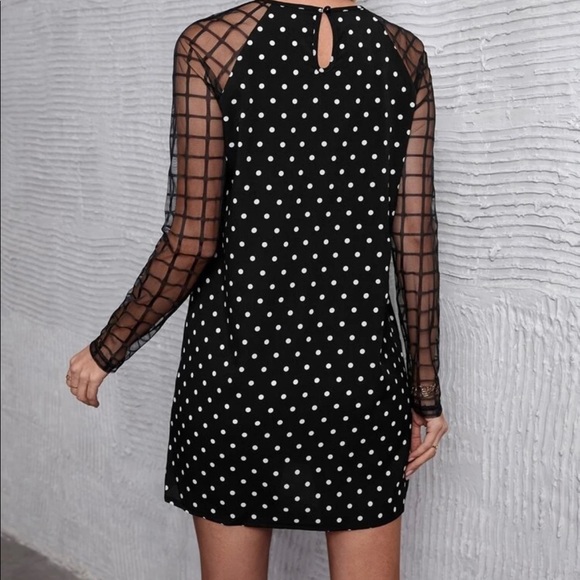 Polka dot Mesh Dress - Picture 2 of 3